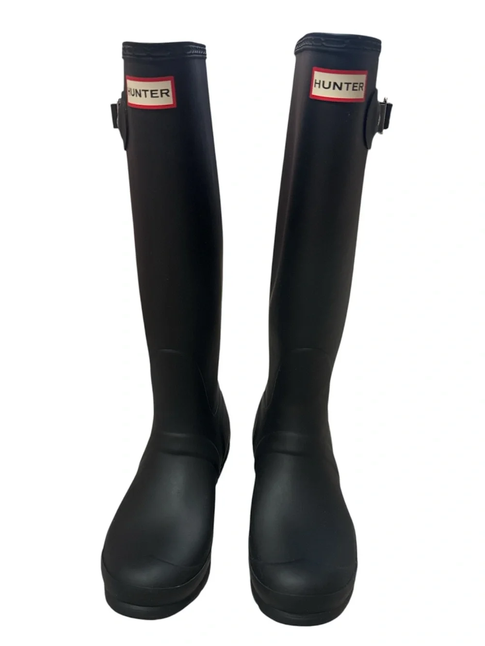 Black tall hunter rain boots - size 7
